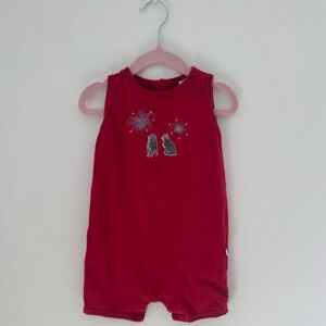 Vintage Old Navy Red Baby Romper